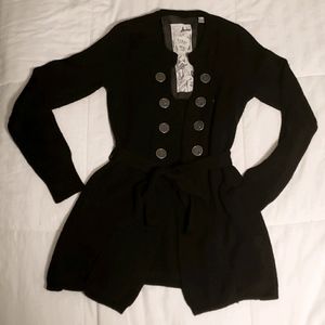 Black cardigan sweater with pockets